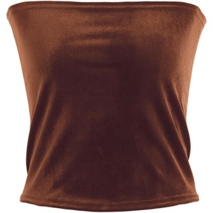 image:imageVelvet Womens Strapless Tube Tops  Basic Backless Sleeveless Bandeau Tank Suit for Infinity Wrap Convertible Multiway DressRust Brown