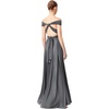 image:image72styles Infinity Dresses for Wedding Guest  Multiway Wrap Maxi Long for Women Elegant Sexy for Evening Gown Party GalaCharcoal Grey