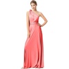 image:image72styles Infinity Dresses for Wedding Guest  Multiway Wrap Maxi Long for Women Elegant Sexy for Evening Gown Party GalaCoral Pink