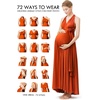 image:image72styles Maternity Dress for Baby Shower One Size Infinity Bridesmaid Dress Long Wrap Wedding Guest Maternity Photoshoot Dress Burnt Orange