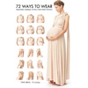 image:image72styles Maternity Dress for Baby Shower One Size Infinity Bridesmaid Dress Long Wrap Wedding Guest Maternity Photoshoot Dress Champagne