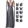 image:image72styles Infinity Dresses for Wedding Guest  Multiway Wrap Maxi Long for Women Elegant Sexy for Evening Gown Party GalaCharcoal Grey
