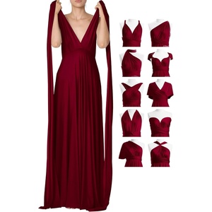 image:image72styles Infinity Dresses for Wedding Guest  Multiway Wrap Maxi Long for Women Elegant Sexy for Evening Gown Party GalaBurgundy
