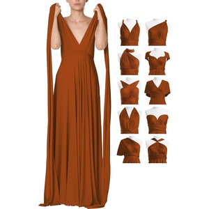 image:image72styles Infinity Dresses for Wedding Guest  Multiway Wrap Maxi Long for Women Elegant Sexy for Evening Gown Party GalaBurnt Orange