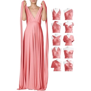 image:image72styles Infinity Dresses for Wedding Guest  Multiway Wrap Maxi Long for Women Elegant Sexy for Evening Gown Party GalaCoral Pink