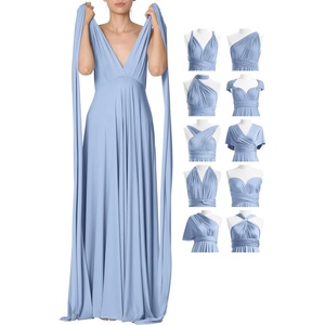 image:image72styles Infinity Dresses for Wedding Guest  Multiway Wrap Maxi Long for Women Elegant Sexy for Evening Gown Party GalaDusty Blue