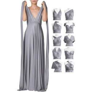 image:image72styles Infinity Dresses for Wedding Guest  Multiway Wrap Maxi Long for Women Elegant Sexy for Evening Gown Party GalaGrey