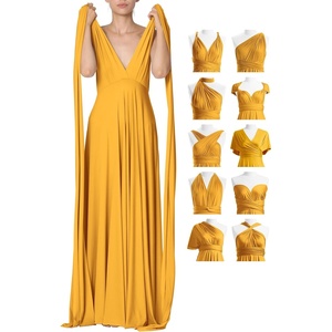 image:image72styles Infinity Dresses for Wedding Guest  Multiway Wrap Maxi Long for Women Elegant Sexy for Evening Gown Party GalaMustard Yellow