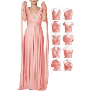 image:image72styles Infinity Dresses for Wedding Guest  Multiway Wrap Maxi Long for Women Elegant Sexy for Evening Gown Party GalaPeach Coral