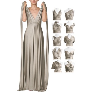 image:image72styles Infinity Dresses for Wedding Guest  Multiway Wrap Maxi Long for Women Elegant Sexy for Evening Gown Party GalaTaupe