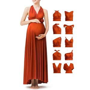 image:image72styles Maternity Dress for Baby Shower One Size Infinity Bridesmaid Dress Long Wrap Wedding Guest Maternity Photoshoot Dress Burnt Orange