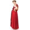 image:image72styles Maternity MultiWay Wrap Infinity Maxi Dress for Baby Shower  Soft Stretchy Comfort Flattering Highlight Curves FullTerm Pregnancy amp Postpartum amp Nursing Friendly NonSeeThroughRed