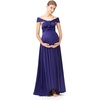 image:image72styles Maternity MultiWay Wrap Infinity Maxi Dress for Baby Shower  Soft Stretchy Comfort Flattering Highlight Curves FullTerm Pregnancy amp Postpartum amp Nursing Friendly NonSeeThroughMidnight Blue