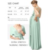 image:image72styles Maternity MultiWay Wrap Infinity Maxi Dress for Baby Shower  Soft Stretchy Comfort Flattering Highlight Curves FullTerm Pregnancy amp Postpartum amp Nursing Friendly NonSeeThroughSage