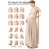 image:image72styles Maternity MultiWay Wrap Infinity Maxi Dress for Baby Shower  Soft Stretchy Comfort Flattering Highlight Curves FullTerm Pregnancy amp Postpartum amp Nursing Friendly NonSeeThroughChampagne