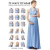 image:image72styles Maternity MultiWay Wrap Infinity Maxi Dress for Baby Shower  Soft Stretchy Comfort Flattering Highlight Curves FullTerm Pregnancy amp Postpartum amp Nursing Friendly NonSeeThroughDusty Blue