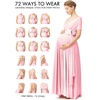 image:image72styles Maternity MultiWay Wrap Infinity Maxi Dress for Baby Shower  Soft Stretchy Comfort Flattering Highlight Curves FullTerm Pregnancy amp Postpartum amp Nursing Friendly NonSeeThroughBlush Pink