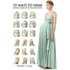 image:image72styles Maternity MultiWay Wrap Infinity Maxi Dress for Baby Shower  Soft Stretchy Comfort Flattering Highlight Curves FullTerm Pregnancy amp Postpartum amp Nursing Friendly NonSeeThroughSage