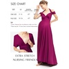 image:image72styles Maternity MultiWay Wrap Infinity Maxi Dress for Baby Shower  Soft Stretchy Comfort Flattering Highlight Curves FullTerm Pregnancy amp Postpartum amp Nursing Friendly NonSeeThroughPlum