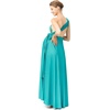 image:image72styles Maternity MultiWay Wrap Infinity Maxi Dress for Baby Shower  Soft Stretchy Comfort Flattering Highlight Curves FullTerm Pregnancy amp Postpartum amp Nursing Friendly NonSeeThroughTurquoise