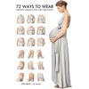 image:image72styles Maternity MultiWay Wrap Infinity Maxi Dress for Baby Shower  Soft Stretchy Comfort Flattering Highlight Curves FullTerm Pregnancy amp Postpartum amp Nursing Friendly NonSeeThroughSilver Grey