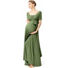 image:image72styles Maternity MultiWay Wrap Infinity Maxi Dress for Baby Shower  Soft Stretchy Comfort Flattering Highlight Curves FullTerm Pregnancy amp Postpartum amp Nursing Friendly NonSeeThroughOlive Green
