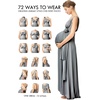 image:image72styles Maternity MultiWay Wrap Infinity Maxi Dress for Baby Shower  Soft Stretchy Comfort Flattering Highlight Curves FullTerm Pregnancy amp Postpartum amp Nursing Friendly NonSeeThroughGrey