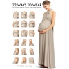 image:image72styles Maternity MultiWay Wrap Infinity Maxi Dress for Baby Shower  Soft Stretchy Comfort Flattering Highlight Curves FullTerm Pregnancy amp Postpartum amp Nursing Friendly NonSeeThroughTaupe
