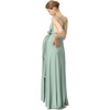 image:image72styles Maternity MultiWay Wrap Infinity Maxi Dress for Baby Shower  Soft Stretchy Comfort Flattering Highlight Curves FullTerm Pregnancy amp Postpartum amp Nursing Friendly NonSeeThroughSage