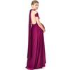 image:image72styles Maternity MultiWay Wrap Infinity Maxi Dress for Baby Shower  Soft Stretchy Comfort Flattering Highlight Curves FullTerm Pregnancy amp Postpartum amp Nursing Friendly NonSeeThroughPlum