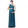 image:image72styles Maternity MultiWay Wrap Infinity Maxi Dress for Baby Shower  Soft Stretchy Comfort Flattering Highlight Curves FullTerm Pregnancy amp Postpartum amp Nursing Friendly NonSeeThroughTeal Blue