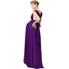 image:image72styles Maternity MultiWay Wrap Infinity Maxi Dress for Baby Shower  Soft Stretchy Comfort Flattering Highlight Curves FullTerm Pregnancy amp Postpartum amp Nursing Friendly NonSeeThroughPurple