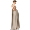 image:image72styles Maternity MultiWay Wrap Infinity Maxi Dress for Baby Shower  Soft Stretchy Comfort Flattering Highlight Curves FullTerm Pregnancy amp Postpartum amp Nursing Friendly NonSeeThroughTaupe
