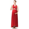 image:image72styles Maternity MultiWay Wrap Infinity Maxi Dress for Baby Shower  Soft Stretchy Comfort Flattering Highlight Curves FullTerm Pregnancy amp Postpartum amp Nursing Friendly NonSeeThroughRed