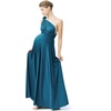 image:image72styles Maternity MultiWay Wrap Infinity Maxi Dress for Baby Shower  Soft Stretchy Comfort Flattering Highlight Curves FullTerm Pregnancy amp Postpartum amp Nursing Friendly NonSeeThroughTeal Blue