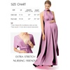 image:image72styles Maternity MultiWay Wrap Infinity Maxi Dress for Baby Shower  Soft Stretchy Comfort Flattering Highlight Curves FullTerm Pregnancy amp Postpartum amp Nursing Friendly NonSeeThroughMauve