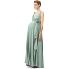 image:image72styles Maternity MultiWay Wrap Infinity Maxi Dress for Baby Shower  Soft Stretchy Comfort Flattering Highlight Curves FullTerm Pregnancy amp Postpartum amp Nursing Friendly NonSeeThroughSage