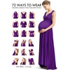 image:image72styles Maternity MultiWay Wrap Infinity Maxi Dress for Baby Shower  Soft Stretchy Comfort Flattering Highlight Curves FullTerm Pregnancy amp Postpartum amp Nursing Friendly NonSeeThroughPurple