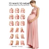 image:image72styles Maternity MultiWay Wrap Infinity Maxi Dress for Baby Shower  Soft Stretchy Comfort Flattering Highlight Curves FullTerm Pregnancy amp Postpartum amp Nursing Friendly NonSeeThroughDusty Rose