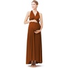 image:image72styles Maternity MultiWay Wrap Infinity Maxi Dress for Baby Shower  Soft Stretchy Comfort Flattering Highlight Curves FullTerm Pregnancy amp Postpartum amp Nursing Friendly NonSeeThroughBurnt Orange