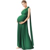 image:image72styles Maternity MultiWay Wrap Infinity Maxi Dress for Baby Shower  Soft Stretchy Comfort Flattering Highlight Curves FullTerm Pregnancy amp Postpartum amp Nursing Friendly NonSeeThroughEmerald Green