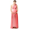 image:image72styles Maternity MultiWay Wrap Infinity Maxi Dress for Baby Shower  Soft Stretchy Comfort Flattering Highlight Curves FullTerm Pregnancy amp Postpartum amp Nursing Friendly NonSeeThroughCoral Pink