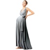image:image72styles Maternity MultiWay Wrap Infinity Maxi Dress for Baby Shower  Soft Stretchy Comfort Flattering Highlight Curves FullTerm Pregnancy amp Postpartum amp Nursing Friendly NonSeeThroughGrey