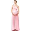 image:image72styles Maternity MultiWay Wrap Infinity Maxi Dress for Baby Shower  Soft Stretchy Comfort Flattering Highlight Curves FullTerm Pregnancy amp Postpartum amp Nursing Friendly NonSeeThroughBlush Pink