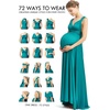 image:image72styles Maternity MultiWay Wrap Infinity Maxi Dress for Baby Shower  Soft Stretchy Comfort Flattering Highlight Curves FullTerm Pregnancy amp Postpartum amp Nursing Friendly NonSeeThroughTeal