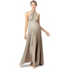 image:image72styles Maternity MultiWay Wrap Infinity Maxi Dress for Baby Shower  Soft Stretchy Comfort Flattering Highlight Curves FullTerm Pregnancy amp Postpartum amp Nursing Friendly NonSeeThroughTaupe