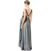 image:image72styles Maternity MultiWay Wrap Infinity Maxi Dress for Baby Shower  Soft Stretchy Comfort Flattering Highlight Curves FullTerm Pregnancy amp Postpartum amp Nursing Friendly NonSeeThroughGrey