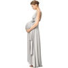 image:image72styles Maternity MultiWay Wrap Infinity Maxi Dress for Baby Shower  Soft Stretchy Comfort Flattering Highlight Curves FullTerm Pregnancy amp Postpartum amp Nursing Friendly NonSeeThroughSilver Grey