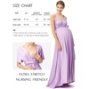 image:image72styles Maternity MultiWay Wrap Infinity Maxi Dress for Baby Shower  Soft Stretchy Comfort Flattering Highlight Curves FullTerm Pregnancy amp Postpartum amp Nursing Friendly NonSeeThroughLavender