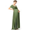 image:image72styles Maternity MultiWay Wrap Infinity Maxi Dress for Baby Shower  Soft Stretchy Comfort Flattering Highlight Curves FullTerm Pregnancy amp Postpartum amp Nursing Friendly NonSeeThroughOlive Green